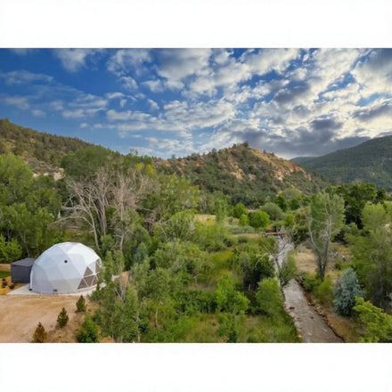 PVC Dome Tent Single Layer Aluminum Frame Four-Season Large Space Customizable Size Luxury Glamping Camping Tent