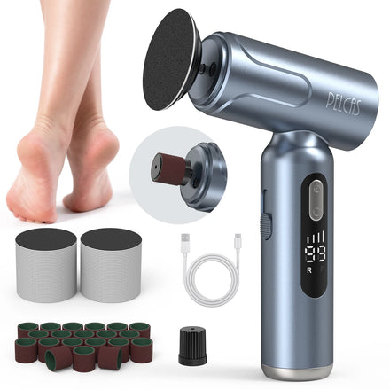 Direct Supply 1500mAh USB Rechargeable Electric Foot Grinder Pedicure Machine T-shaped with Long Plastic Handle
