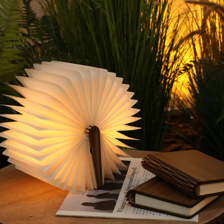 USB Rechargeable Book-Shaped Folding LED Night Light for Kids Modern Design Bedroom Gift Decoration Factory Wholesale