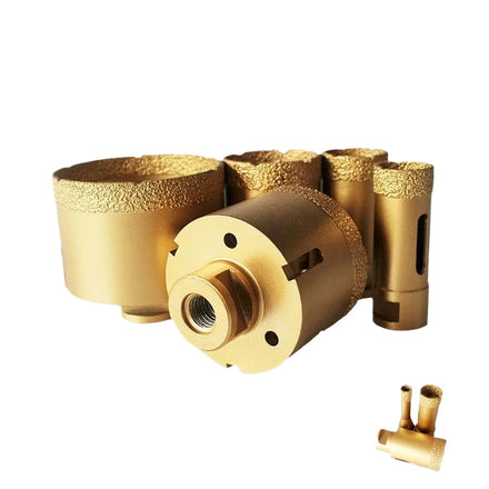 PEXMIENTAS M14 6-75mm Vacuum Brazed Diamond Core Drill Bit Set for Ceramic Tile Granite Marble Stone Cutting-3-Year Warranty