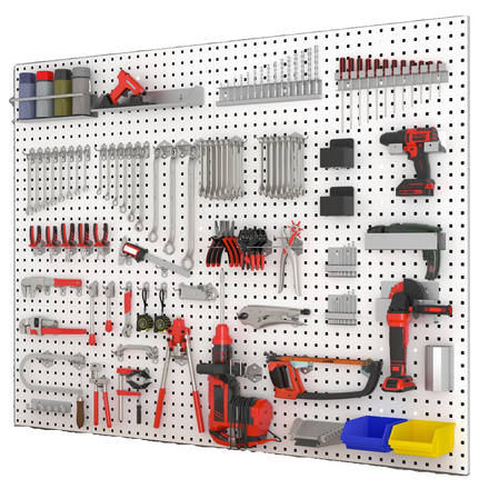 1200*500mm1.0mm Retail Store Wall Mounted Pegboard Power Tool Display Panel for Hardware Shop
