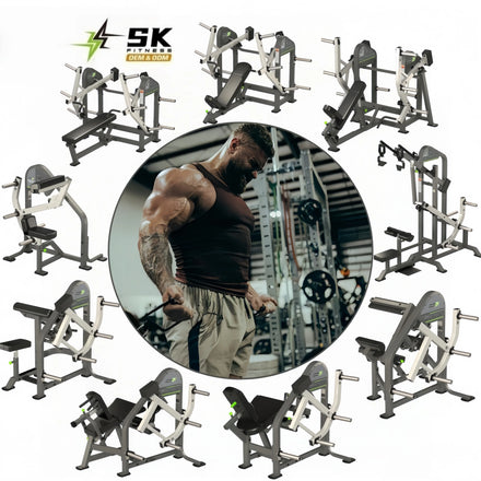 SK High Quality Gym Equipment Full Set Chest Press Shoulder Back Press Leg Extension Leg Curl Machine Arms Strength Training