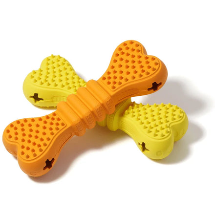 Popular Eco-Friendly Rubber Chewable Soft Spike Bone Toy Durable Unbreakable for Medium-Sized Dogs Teeth Cleaning