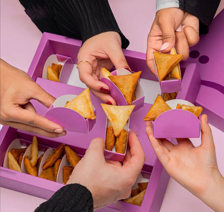 Eco Friendly Pink Bakery Packaging Crepe Pancakes Cake Waffle Pastry Brownie Cookie Packaging with Inserts Sauce Dip Dividers