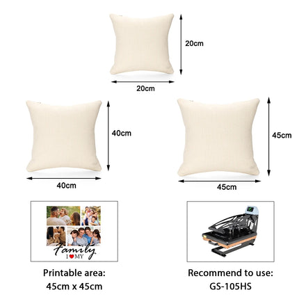 China Factory Wholesale Linen Square Hotel Use Soft Zipper Sublimation Pillow Cover Personalized