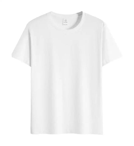 Oem customized 150g pure cotton ribbed collar solid color round neck tshirt men's cross border european size tshirt