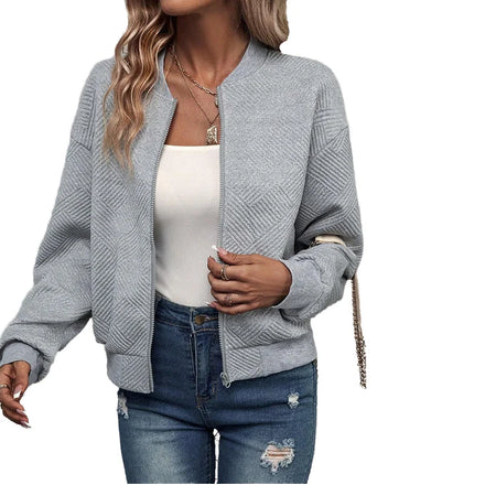 Women's Long Casual Coat with Stand Collar Autumn Canvas Outerwear