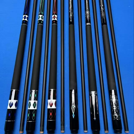 Sportcraft High Quality 147cm Fiberglass Pool Cue Stick Stainless Steel 13mm Low Deflection Tip Lightweight 2-Piece for Pool