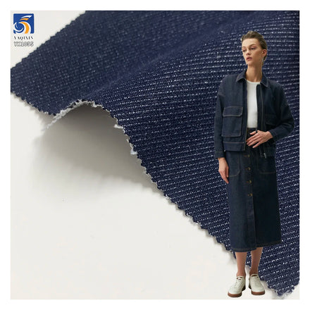 YX1055 New 300gsm Denim Fabric Textile Product Woven 84%Polyester 13%Viscose 3%Spandex Elastic 11oz Denim Fabric Per Meter