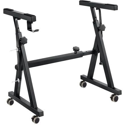 Wholesale Z-Style Heavy-Duty Adjustable Detachable Digital Rack Double-Desk Piano Stand With Movable Wheel
