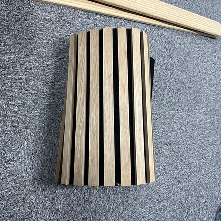 Kasaro CE Oak Akupanel Slat Wall Panels Modern Wood Flexible Mdf Pet Polyester Acoustic Panels for Studio Hospital Apartment