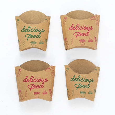 Custom Logo Greaseproof Disposable Food Containers Boat Tray for Pet Food Snack Cookie Hamburger