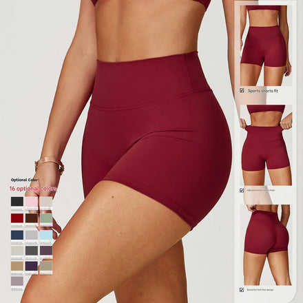 Lanyu Custom High Waist Women's Solid Yoga Shorts Breathable Eco-Friendly Seamless Sportswear for Running Training Workout Gym