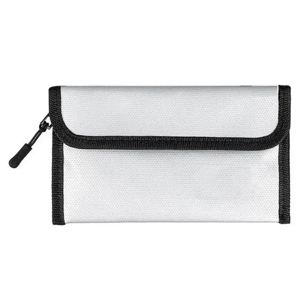 Small Water and Fire Resistant Zipper Pouch Fireproof Document Bag for Cash Passbook Bank Card and Money Filing Products