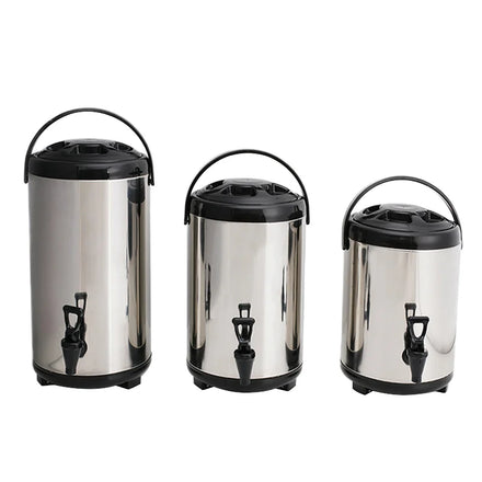 8L/10L/12L Milk Tea Stainless Steel Insulation Bucket Heat Preservation Beer Barrel Drink