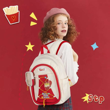 Fries Pie Backpack The Junco Brand Anime Ita Pain Bag Student Shoulders Backpack