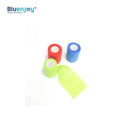 BLUENJOY Customized Factory Non Woven Colored Sports Elastic CE Certified Class I 7.5cm*4.5m Self-Adhesive Cohesive Bandage