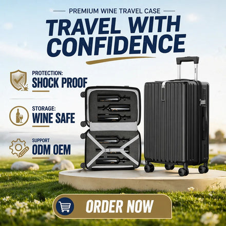 28-Inch Anti-Fall Polyester Suitcase Large Capacity Red Wine TSA Combination Lock Universal Wheel 24-Inch Pull Rod Main PC