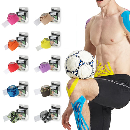 All-Round Support Sweatproof Sports Tape Strong Adhesive Kinesiology Tape Rolls for Knee Pain