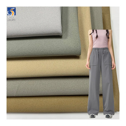A2450 210gsm Textured Woven Plain Poplin Navy Blue Fabric 47% Polyester 53% Composite Material Stretch Thin Pants Fabric