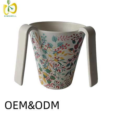 OEM Factory Melamine Hand Washing Cup Kit for Netilat Yadayim Traditional Jewish Judaica with Florals & Fruit Pattern Plastic