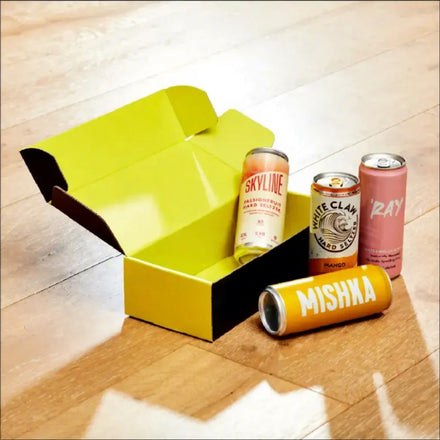 Eco-Friendly Custom Beverage Candle Shipping Boxes Glossy Lamination Biodegradable Material Customized Size Logo for Wine Beer