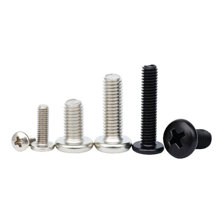 Black Nickel Plated Phillips Pan Head Machine Screws for Electronic
