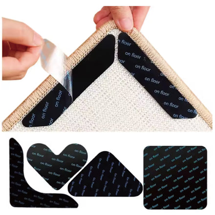 Rug Gripper Pads Reusable Dual-Sided Flexible Sticky Pad Grips Floor Underlayment No Residue Keep Rugs Flat