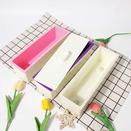 Luxury Customize Logo Large Making Long Rectangle Handmade Silicone Mold Soap
