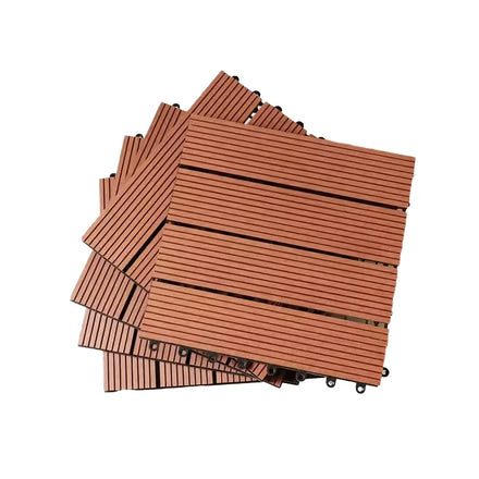 WPC Interlocking Decking TilesWater Resistant Wood Plastic Composite Deck Floor Tiles