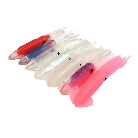 50mm Soft PVC Squids for Tuna Trolling and Big Game Fishing Attracts Saltwater Fish Zander Sea Bass Pike