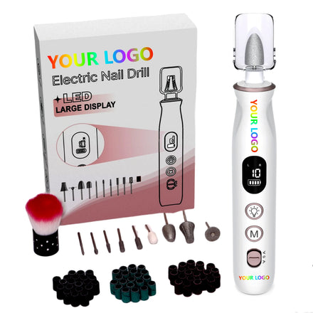 Source Factory Custom Professional Cordless Rechargeable Nail Drill Machine Portable Manicure E File Electric Nail Drill Files