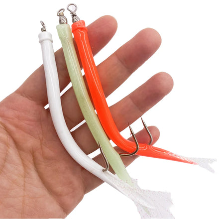 Weiyu Holographic Tubed Eel Hooks for Trolling Fishing lure fishing swim bait wholesales tackle