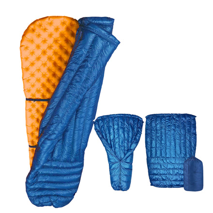Water-Resistant Ultralight Portable Fluffy Nylon Fabric Mummy Sleeping Bag Adults QEZER 4 Season Cold Weather Duck Compression