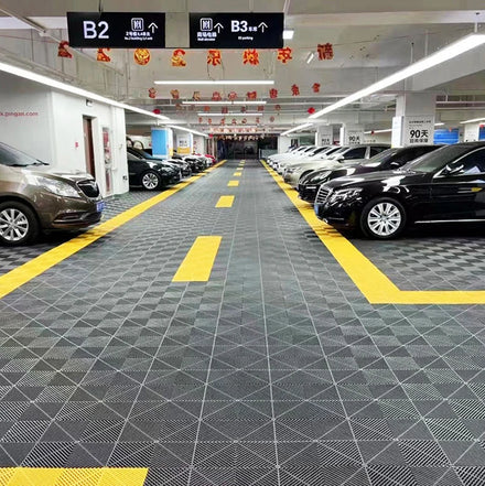 Removable Modular PP Interlocking Floor Tiles for Garage and Car Wash Shop Removable