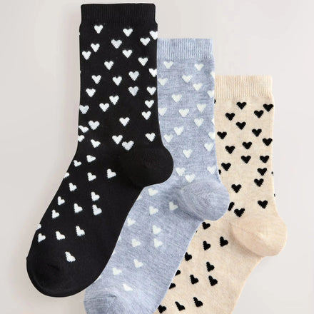 Custom Logo Heart Jacquard Ankle Socks Wholesale Bulk Cotton Socks for Women Valentine's Day Promotional Gifts
