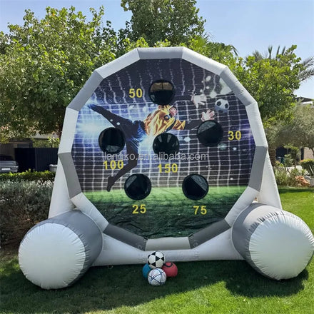 PVC Inflatable Soccer Goal Target | Fun Football Shooting Practice Game for Training Events Parties and Backyard Activities