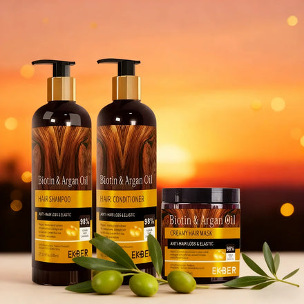 Anti-loss Hair Mask Biotin & Argan Oil Shampoo and Conditioner