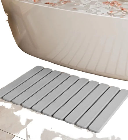 Foldable Luxury Diatomaceous Earth Bath Mat Super Absorbent Non-Slip Dish Drying Bathing Mats Quick Dry Stone for Home Bathroom