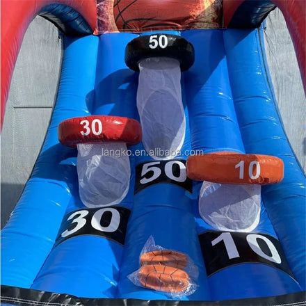 Durable PVC Inflatable Basketball Game | Portable Shooting Hoops Inflatable Toy for School Party Backyard and Sports Training