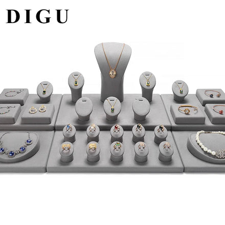 DIGU Retail Jewelry Display Accessories Premium Quality Jewelry Display System with Necklace Ring Display Stands