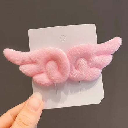 Super Cute Angel Wing Plush Hairpin Children Girl Hair Clip Accessories Barrettes Hairgrip Headdress Headwear Hairclip Ornaments