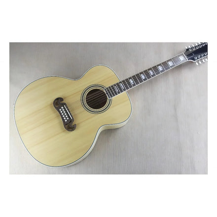 Jelo Flyoung 12-String Electric Acoustic Guitar 43-Inch Other Top Material Ebony Fretboard Maple Back Sides Gloss Finish 3-Pin