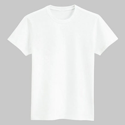 OEM Customized 180g cvc tshirt men's and women's short sleeved tshirt half sleeved polyester cotton blank solid color tshirt