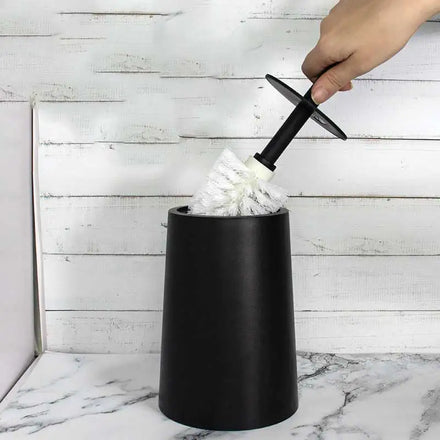 Bathroom Hotel Premium Black Plastic Self Cleaning Smart Caddy Cute Toilet Brush Holder
