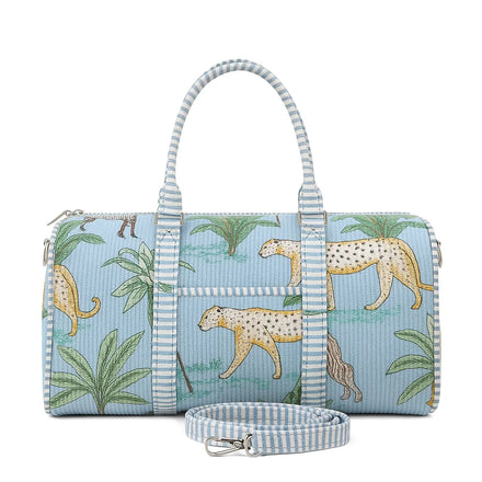 Le Souvenirs Indian Handmade Eco-Friendly Cotton Quilted Duffle Bag Lightweight Portable Cotton Lining Large Capacity Bag