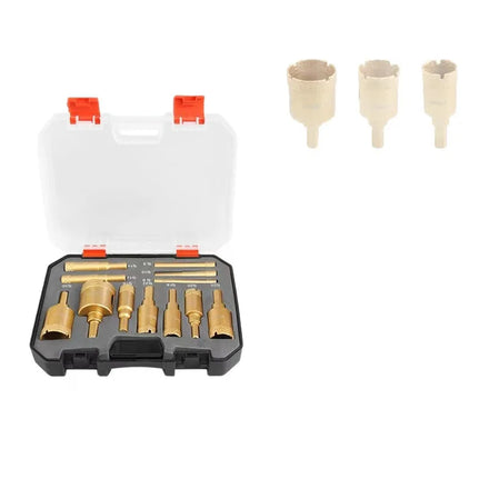 12pcs 6-35MM Diamond Drill Bit Hex Shank Plain Finish OEM Customizable for Porcelain Ceramic Tiles Rock Marble Granite Glass