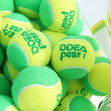 ODEAR D3/D4/D6 48-Count Tennis Balls Quick Kids Training Balls in Green Orange Red Made of Rubber Diameter 0.75cm Weight 2.6g