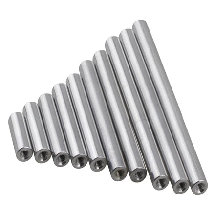 M10 Stainless Steel Round Spacers Through-Hole Cylindrical Standoffs Fasteners with Passivated Finish