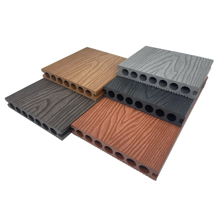 Modern 3D Deep Embossed Smooth WPC Composite Decking Board Indoor Outdoor Waterproof Flooring Wood Grain Anti-Slip Courtyard